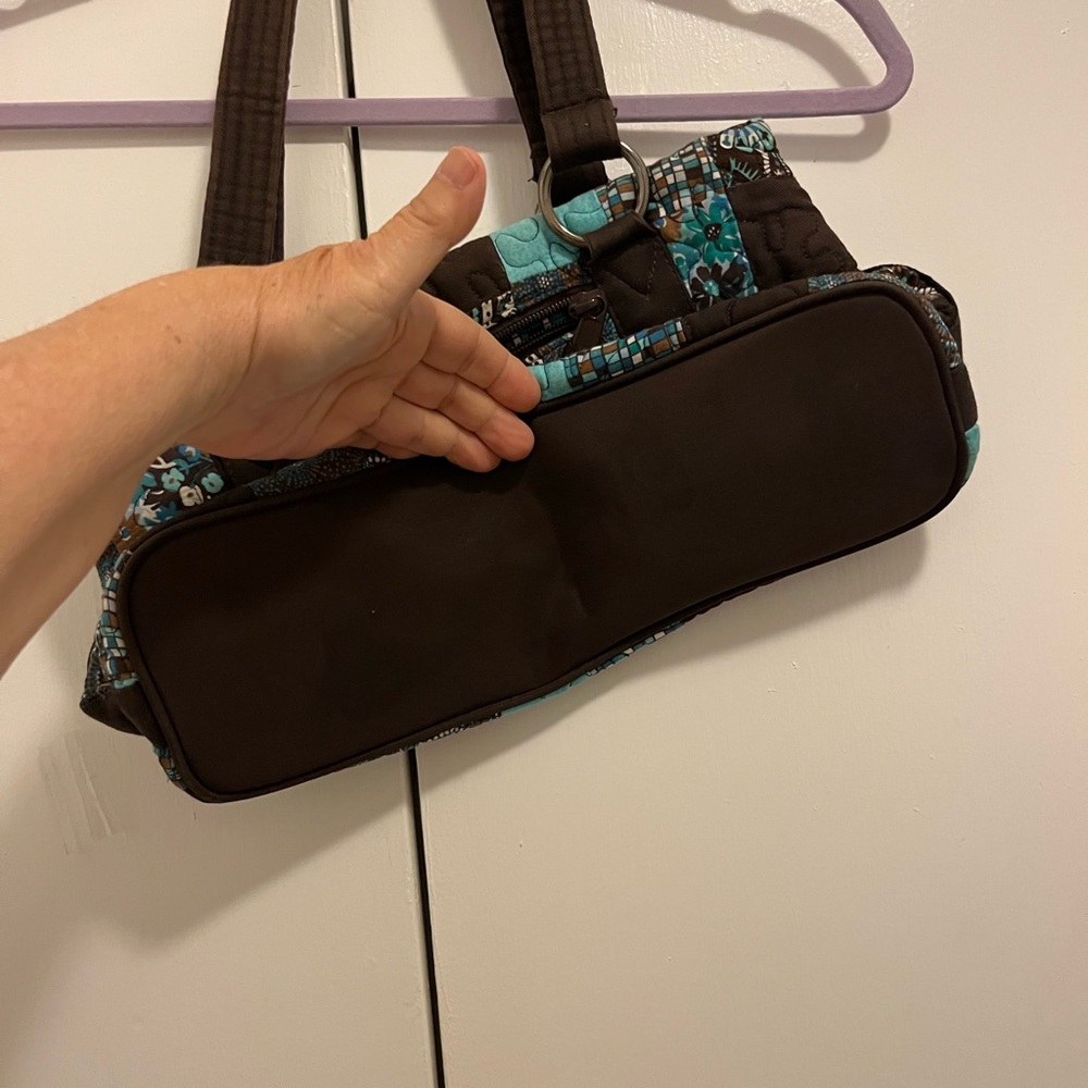 Donna Sharp Blue And Brown Patchwork Shoulder Bag - image 8